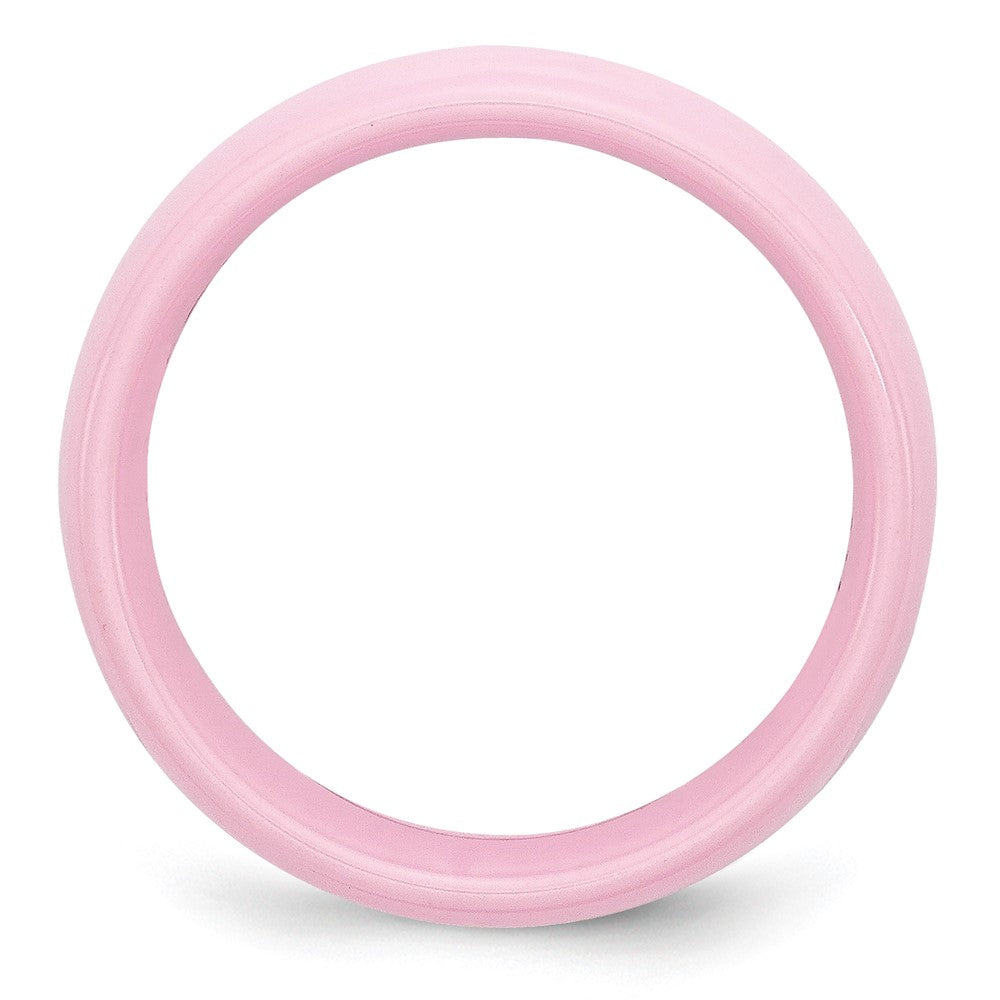 Chisel Ceramic Pink 8mm Polished Band