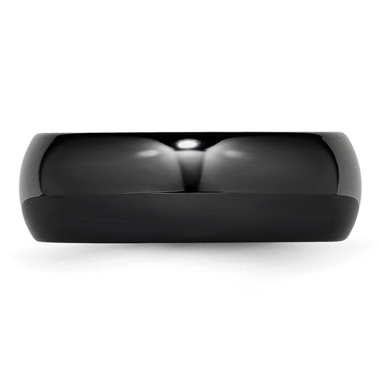 Chisel Black Ceramic 8mm Polished Band