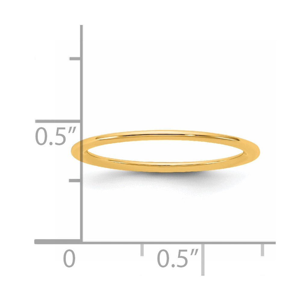 14KY 1mm Standard Comfort Fit Band