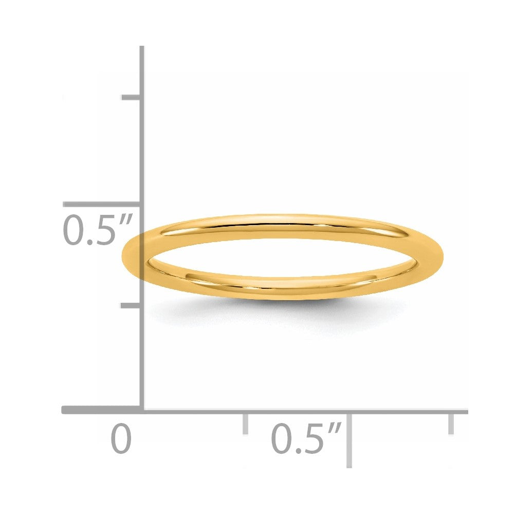 14KY 1.5mm Standard Comfort Fit Band