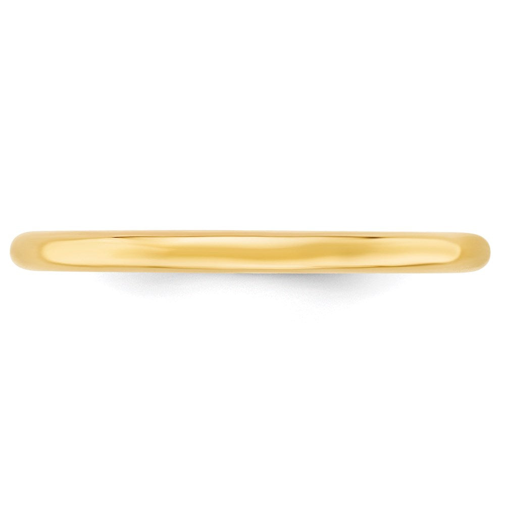14k Yellow Gold 2mm Standard Weight Comfort Fit Wedding Band