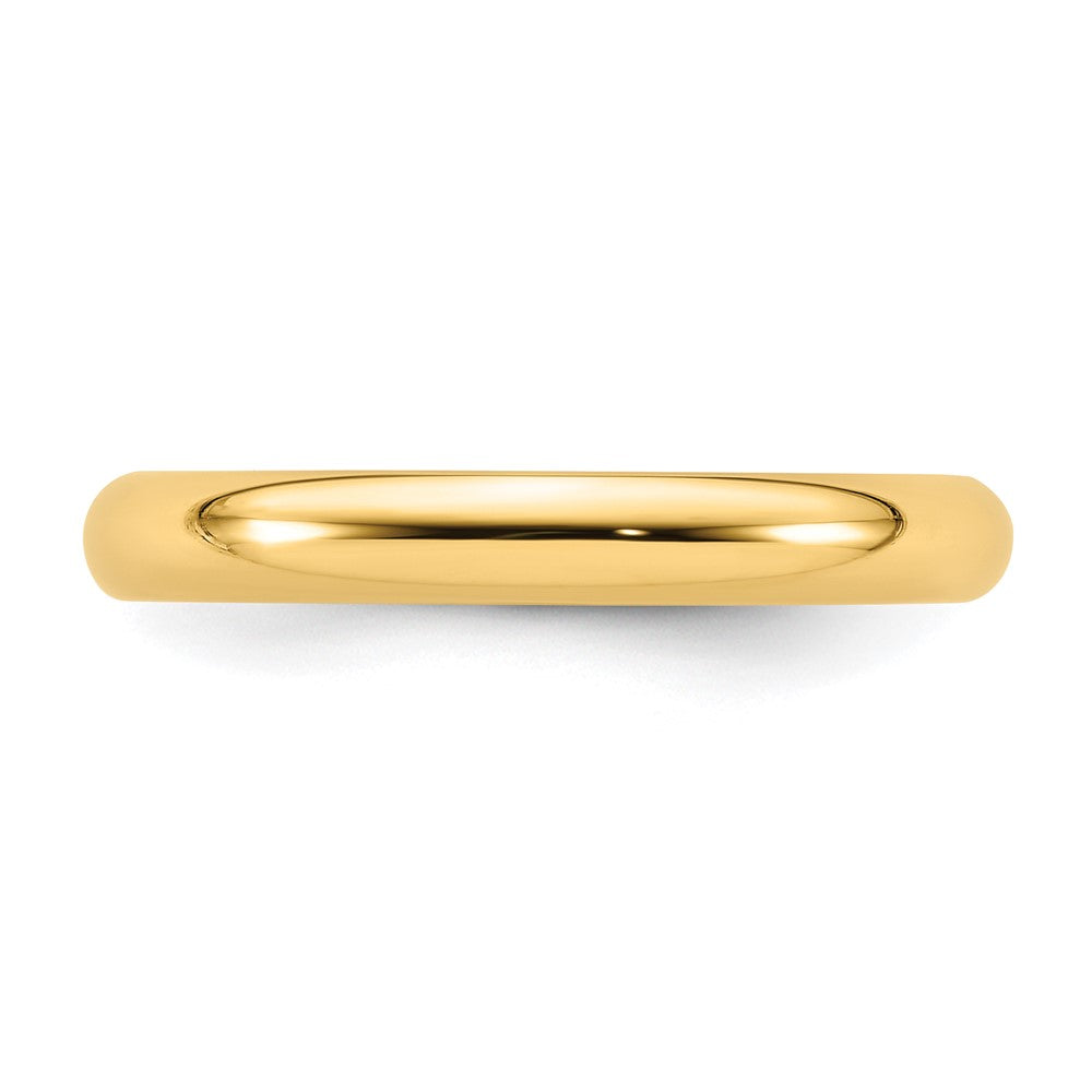 14k Yellow Gold 3mm Standard Weight Comfort Fit Wedding Band