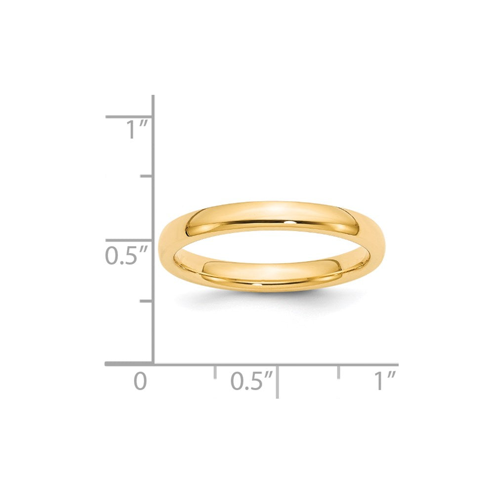 14k Yellow Gold 3mm Standard Weight Comfort Fit Wedding Band