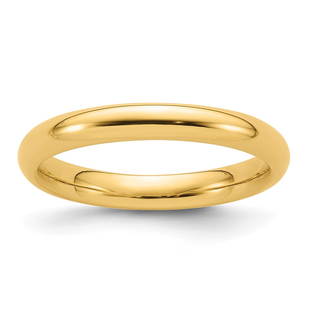 14k Yellow Gold 3mm Standard Weight Comfort Fit Wedding Band 