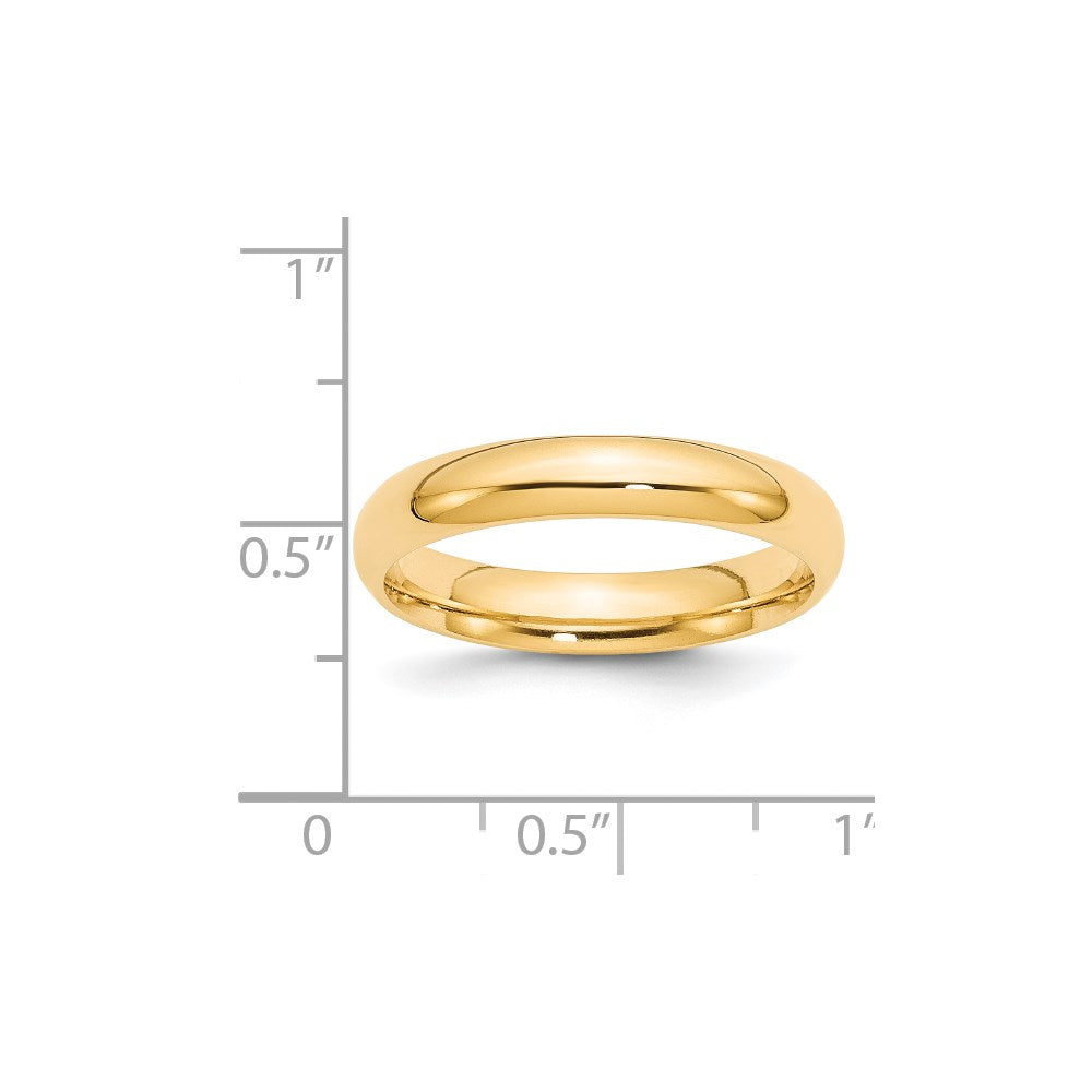 14k Yellow Gold 4mm Standard Weight Comfort Fit Wedding Band