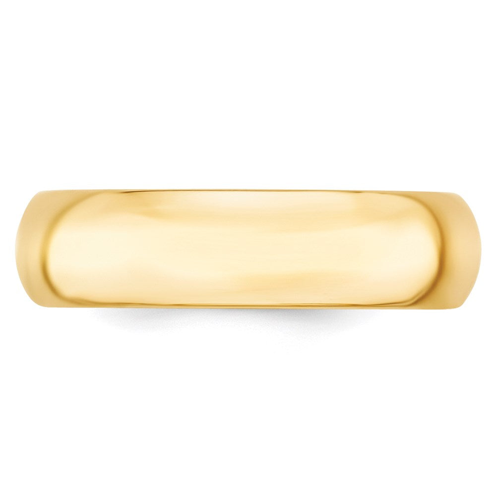 14k Yellow Gold 6mm Standard Weight Comfort Fit Wedding Band