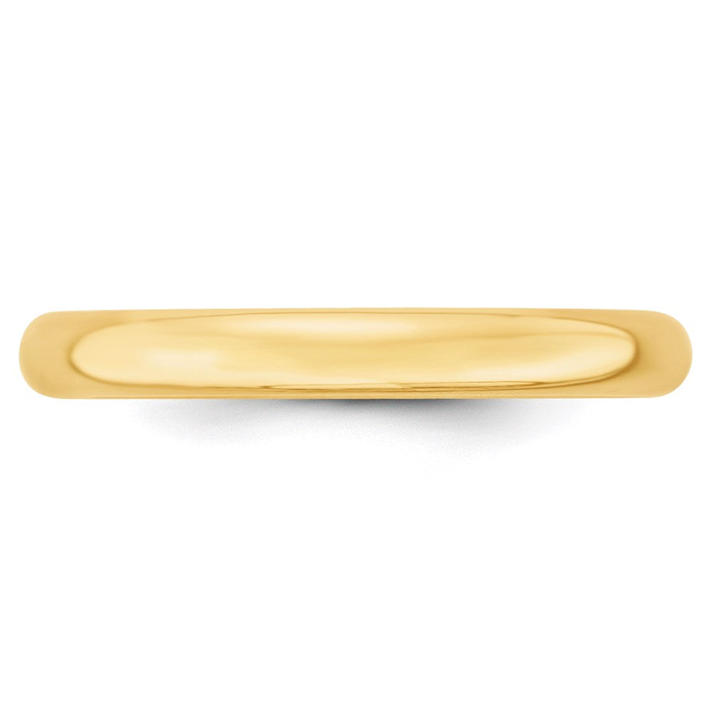 14k Yellow Gold 3mm Lightweight Comfort Fit Wedding Band