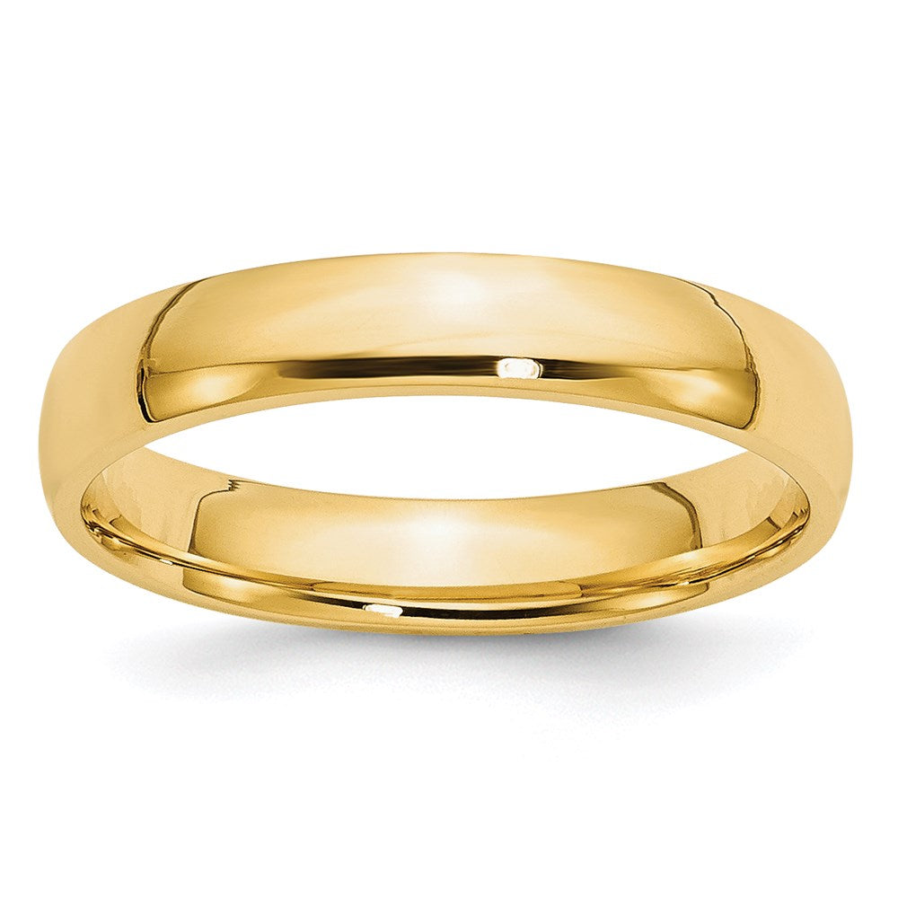 14k Yellow Gold 4mm Lightweight Comfort Fit Wedding Band 