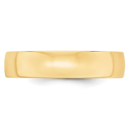 14k Yellow Gold 5mm Lightweight Comfort Fit Wedding Band