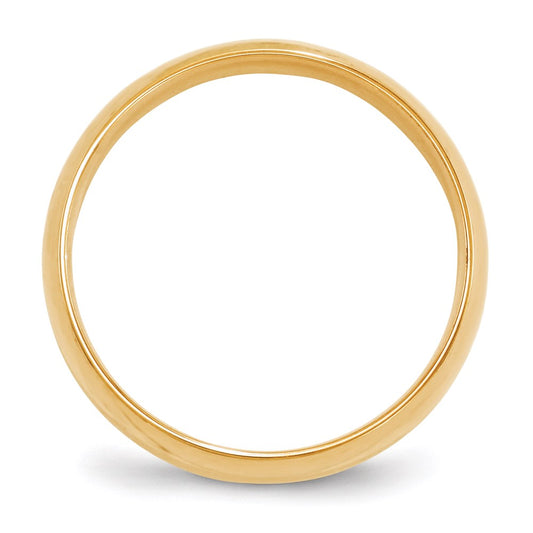 14k Yellow Gold 6mm Lightweight Comfort Fit Wedding Band