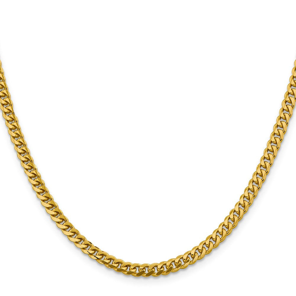 14K 4.25mm Solid Miami Cuban Link with Lobster Clasp Chain