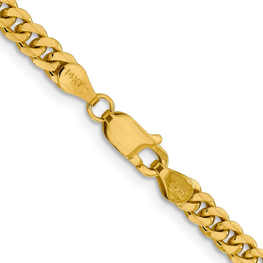 14K 4.25mm Solid Miami Cuban Link with Lobster Clasp Chain
