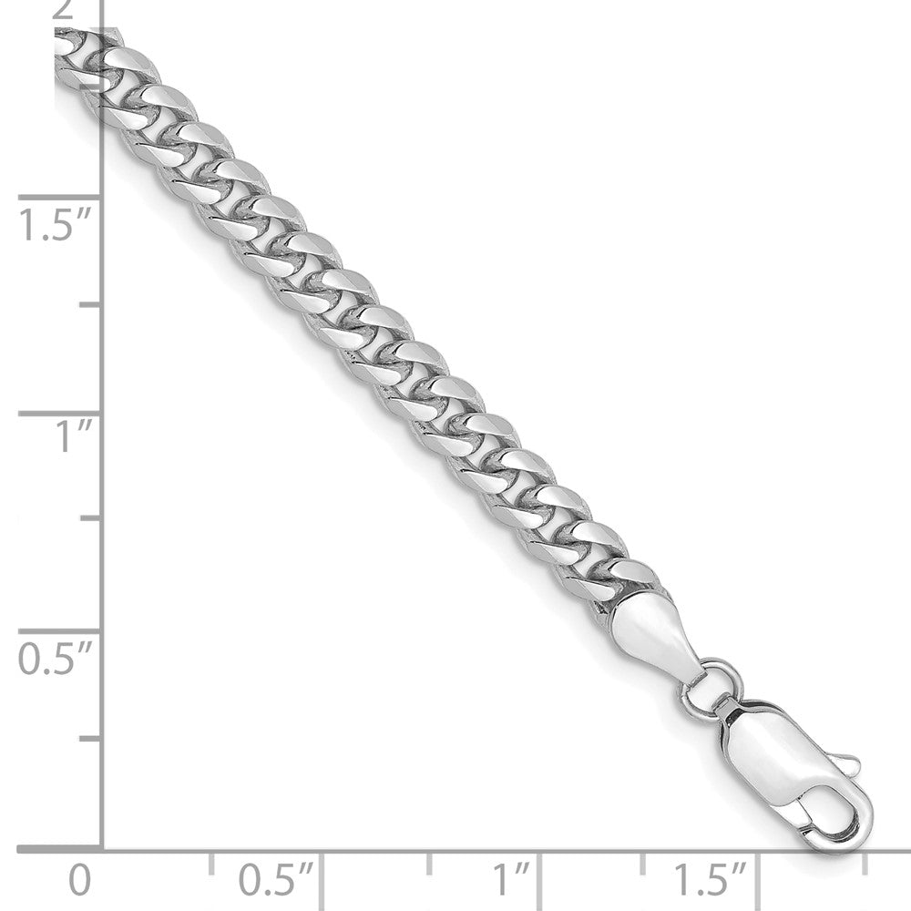 14k White Gold 4.25mm Solid Miami Cuban Chain