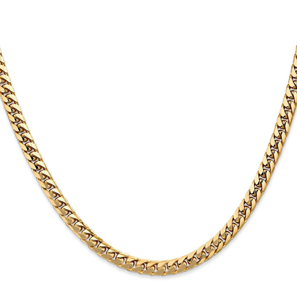 14K 4.3mm Solid Miami Cuban Link with Lobster Clasp Chain