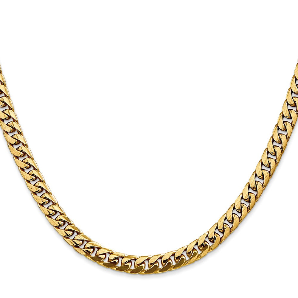 14K 5mm Solid Miami Cuban Link with Lobster Clasp Chain