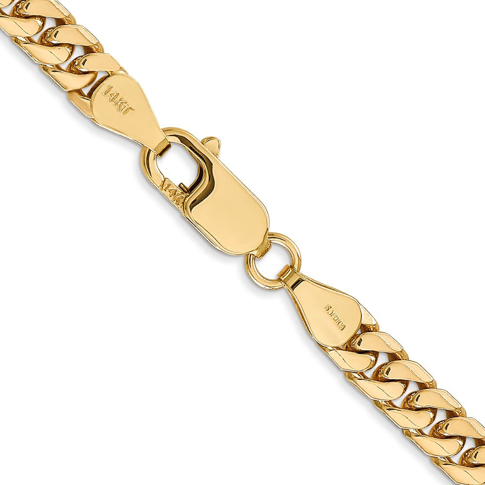 14K 5mm Solid Miami Cuban Link with Lobster Clasp Chain