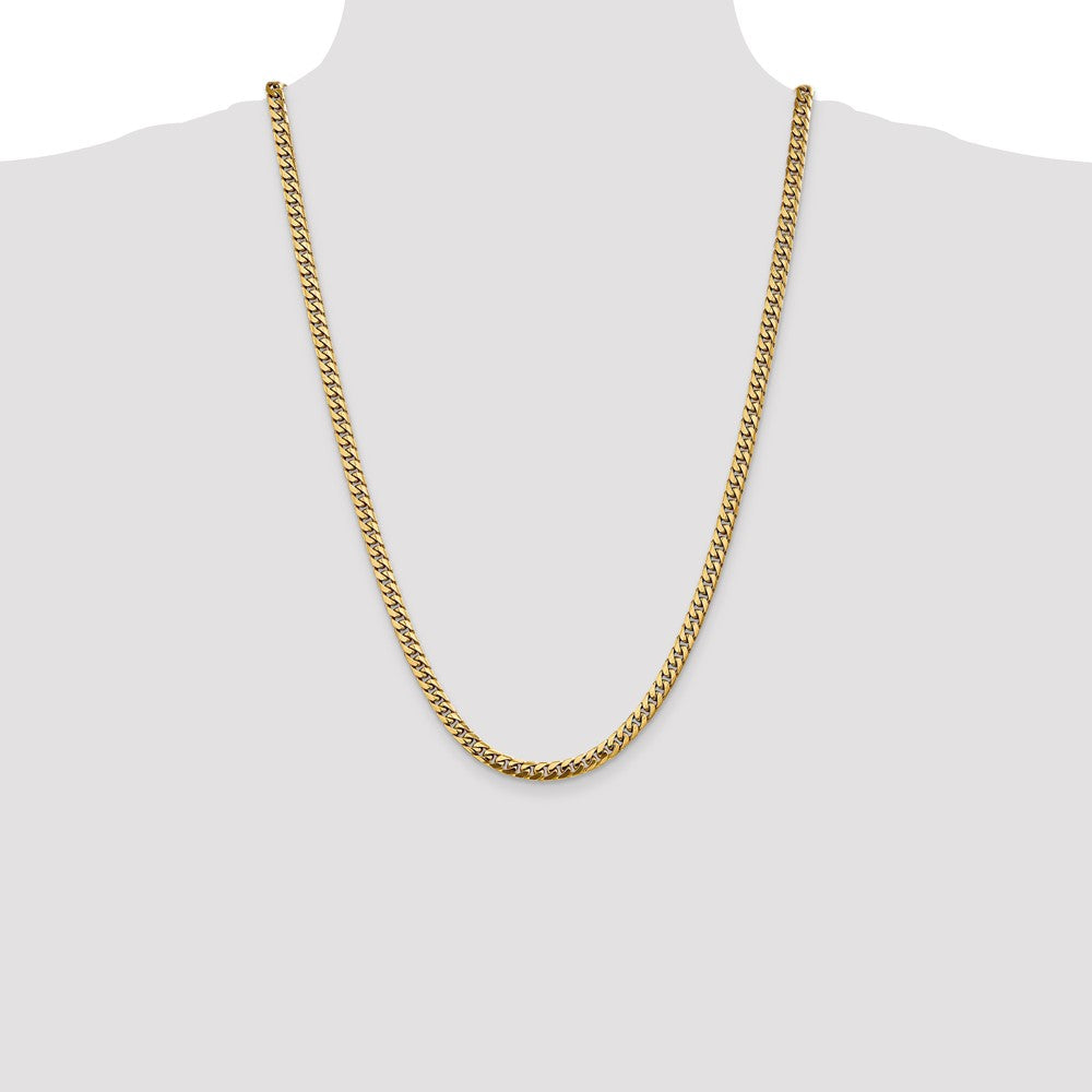 14K 5mm Solid Miami Cuban Link with Lobster Clasp Chain