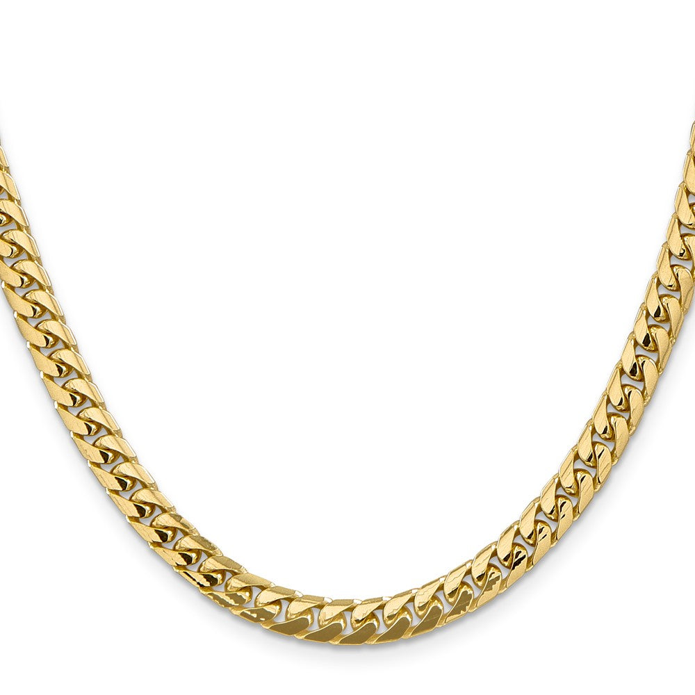 14K 5.5mm Solid Miami Cuban Link with Lobster Clasp Chain