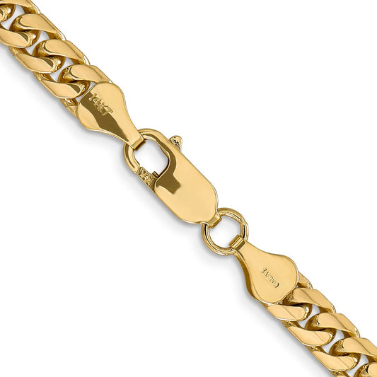 14K 5.5mm Solid Miami Cuban Link with Lobster Clasp Chain