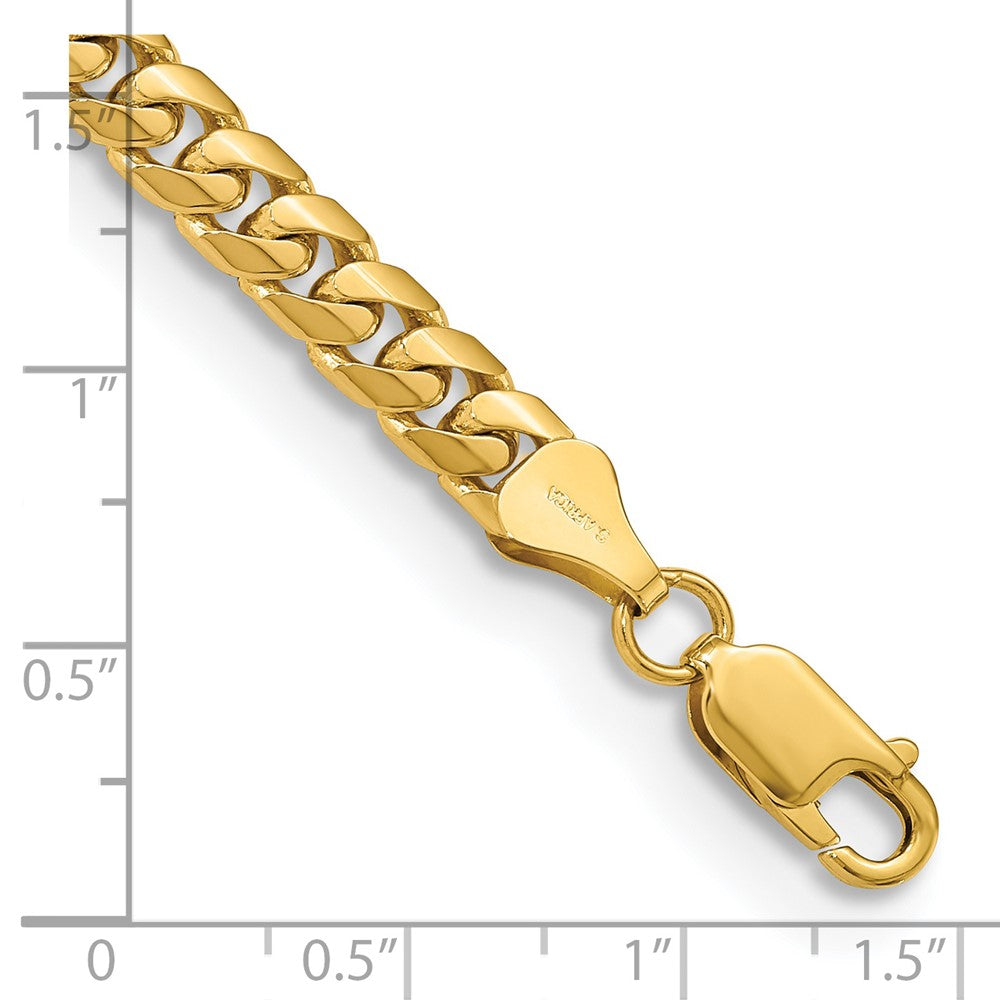 14K 5.5mm Solid Miami Cuban Link with Lobster Clasp Chain