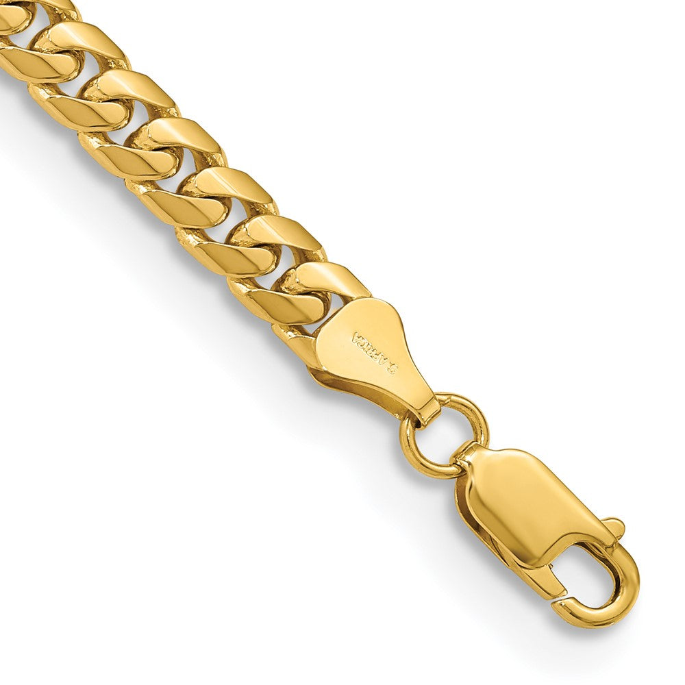 14K 5.5mm Solid Miami Cuban Link with Lobster Clasp Chain