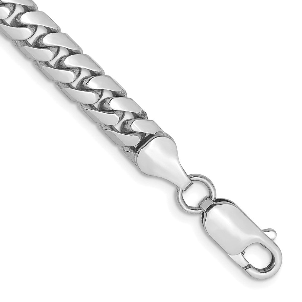 14K White Gold 5.5mm Solid Miami Cuban Link with Lobster Clasp Chain