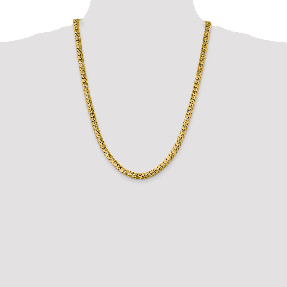14K 6.25mm Solid Miami Cuban Link with Lobster Clasp Chain
