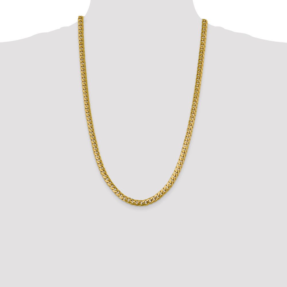 14K 6.25mm Solid Miami Cuban Link with Lobster Clasp Chain