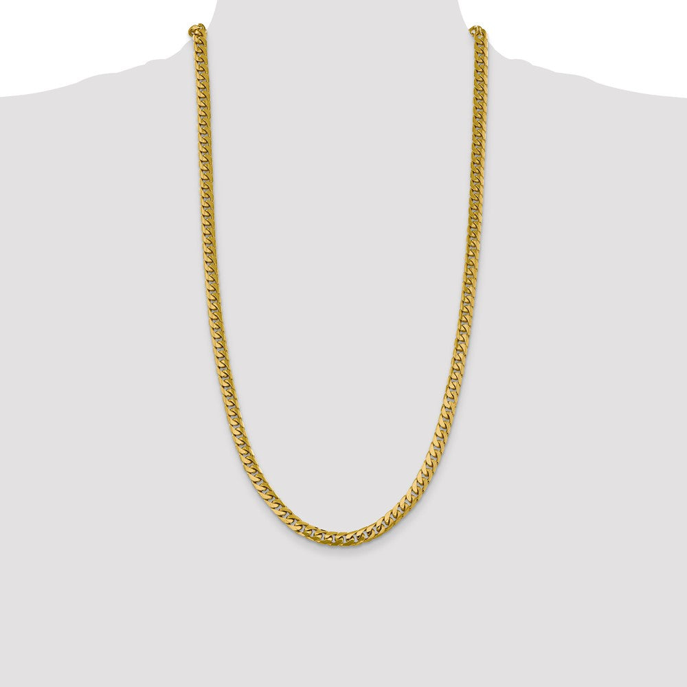 14K 6.25mm Solid Miami Cuban Link with Lobster Clasp Chain