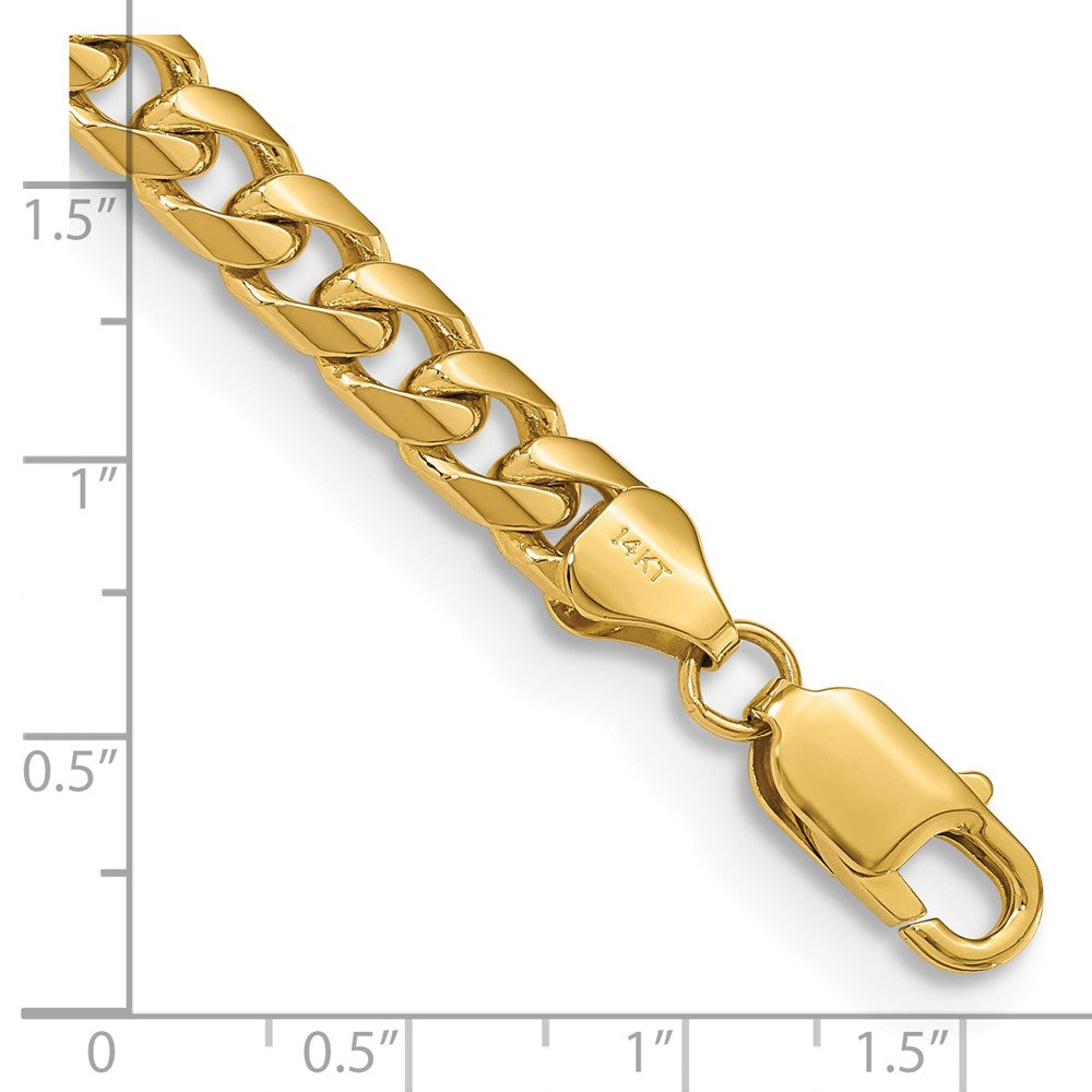 14K 6.25mm Solid Miami Cuban Link with Lobster Clasp Chain