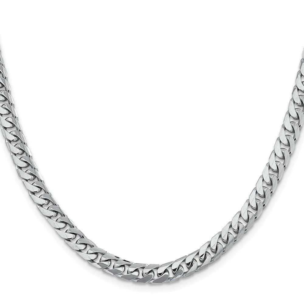 14k White Gold 6.25mm Solid Miami Cuban Chain