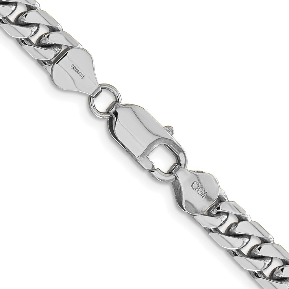 14k White Gold 6.25mm Solid Miami Cuban Chain