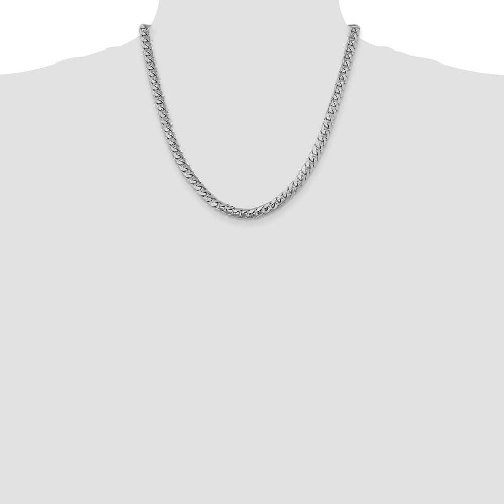 14k White Gold 6.25mm Solid Miami Cuban Chain