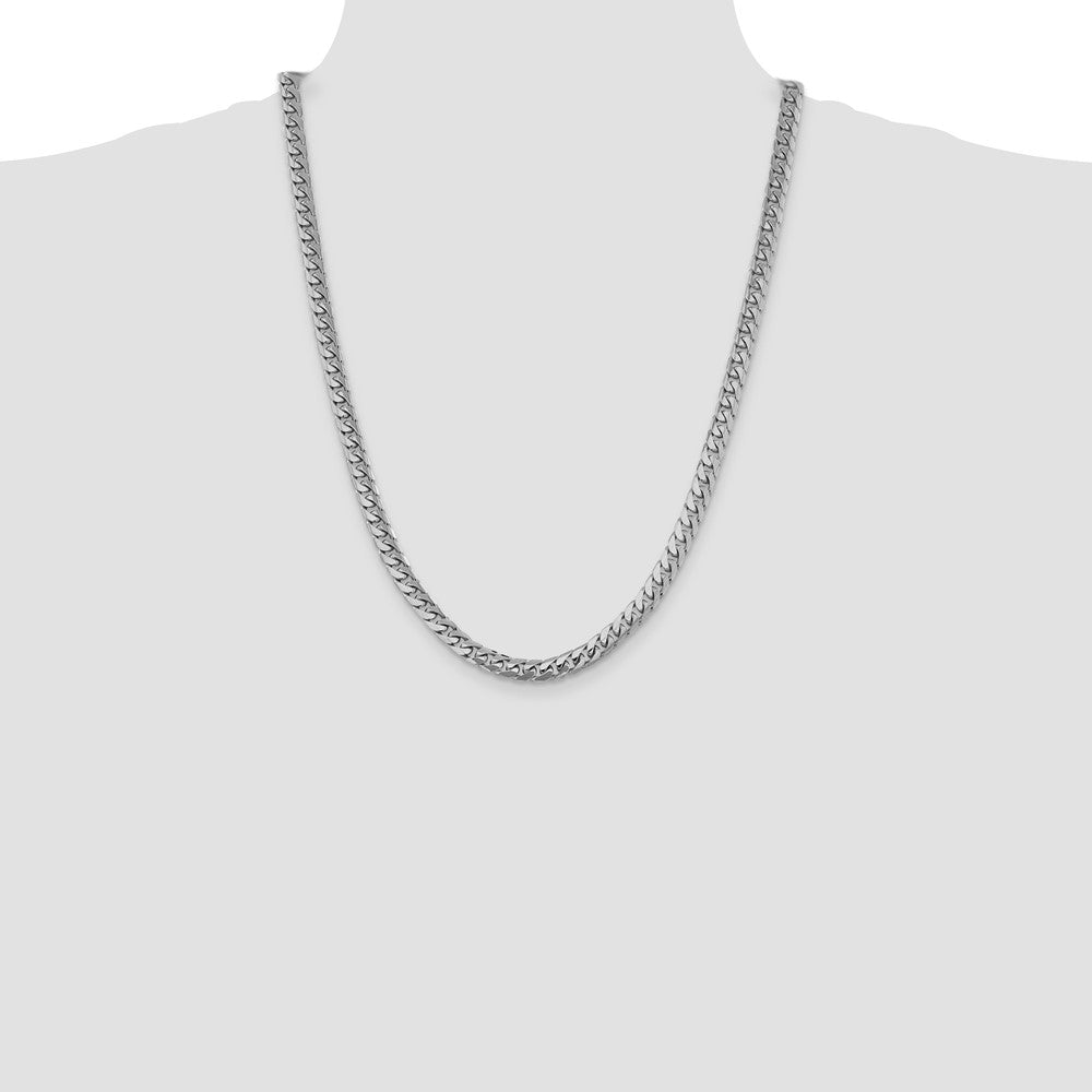 14k White Gold 6.25mm Solid Miami Cuban Chain