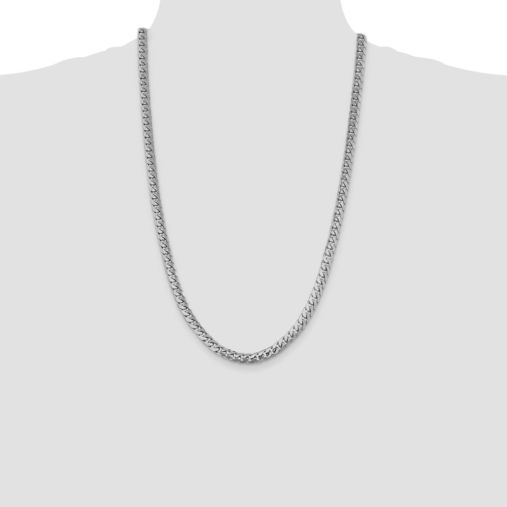 14k White Gold 6.25mm Solid Miami Cuban Chain
