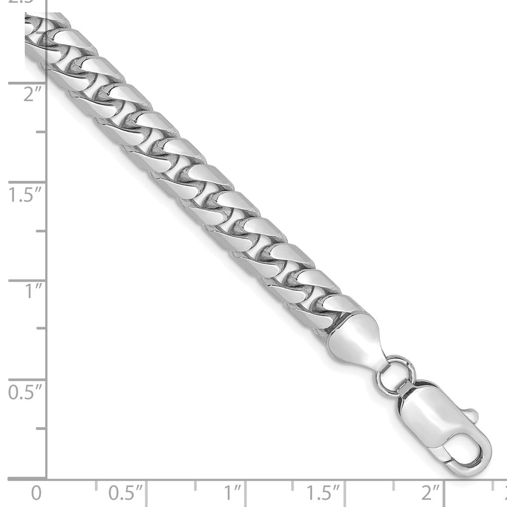 14k White Gold 6.25mm Solid Miami Cuban Chain