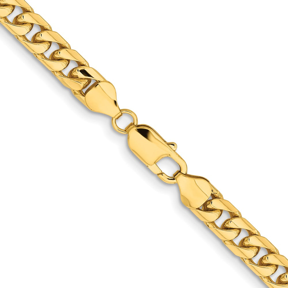 14K 6.75mm Solid Miami Cuban Link with Lobster Clasp Chain
