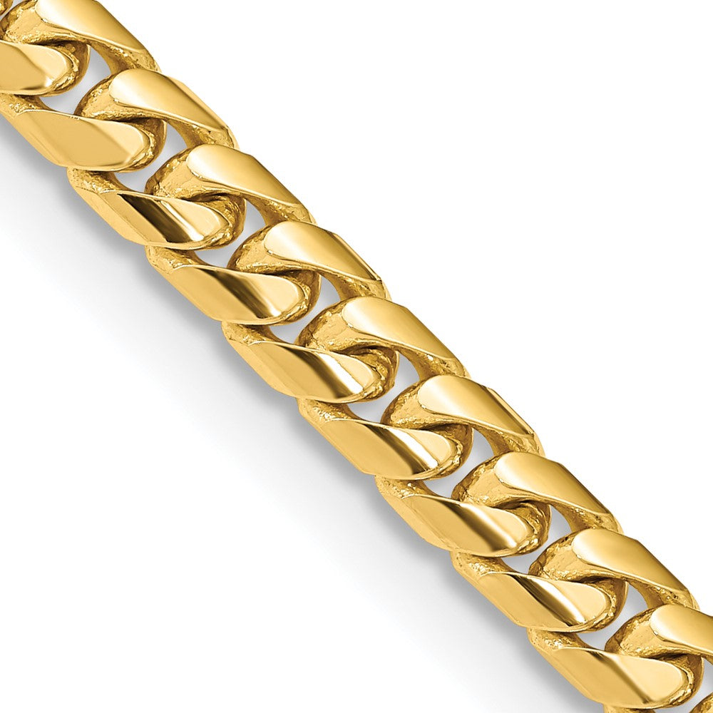 14K 6.75mm Solid Miami Cuban Link with Lobster Clasp Chain