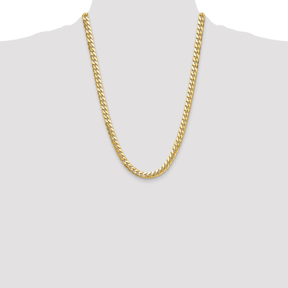 14k 8mm Solid Miami Cuban Chain