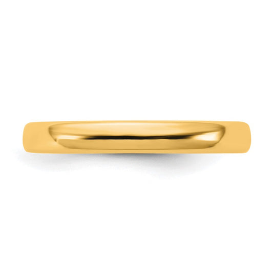14KY 3mm European Comfort Fit Band