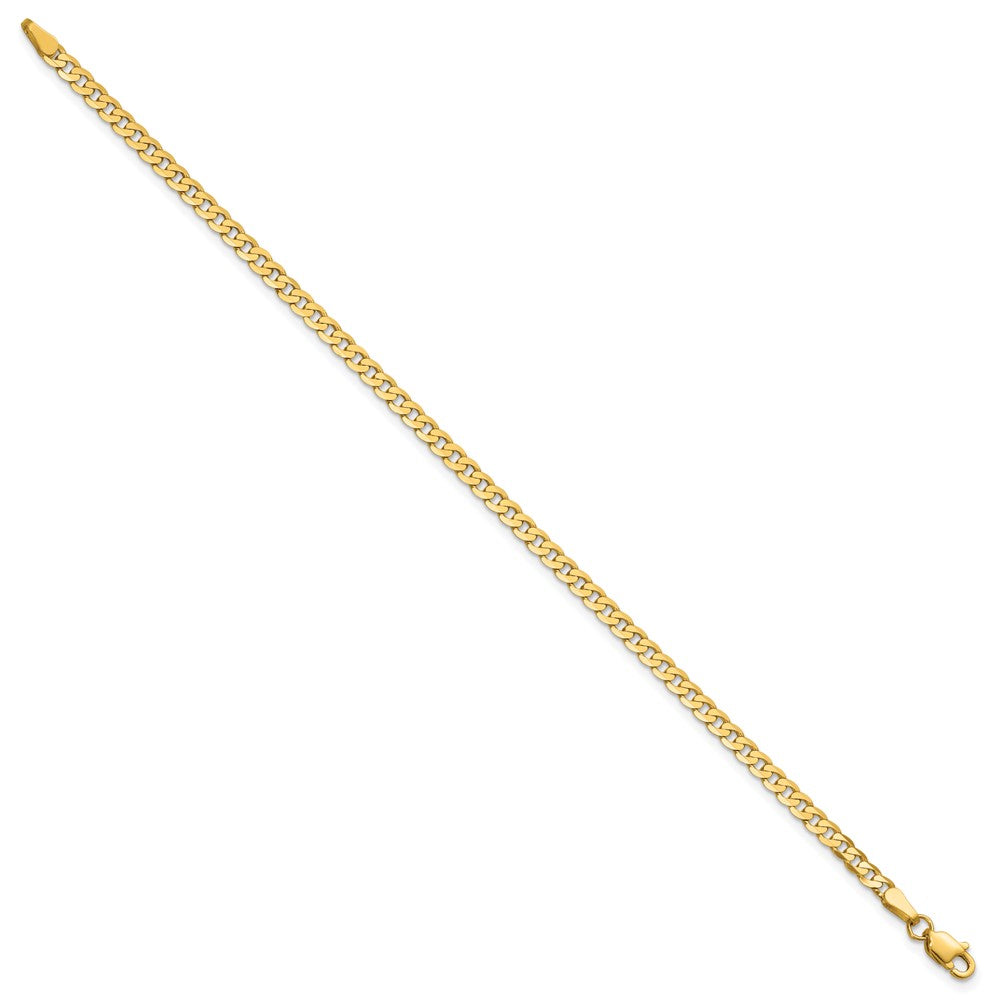 14K 2.9mm Flat Beveled Curb with Lobster Clasp Anket