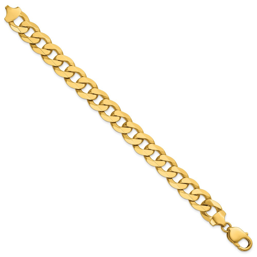 14k 12.0mm Flat Beveled Curb Chain