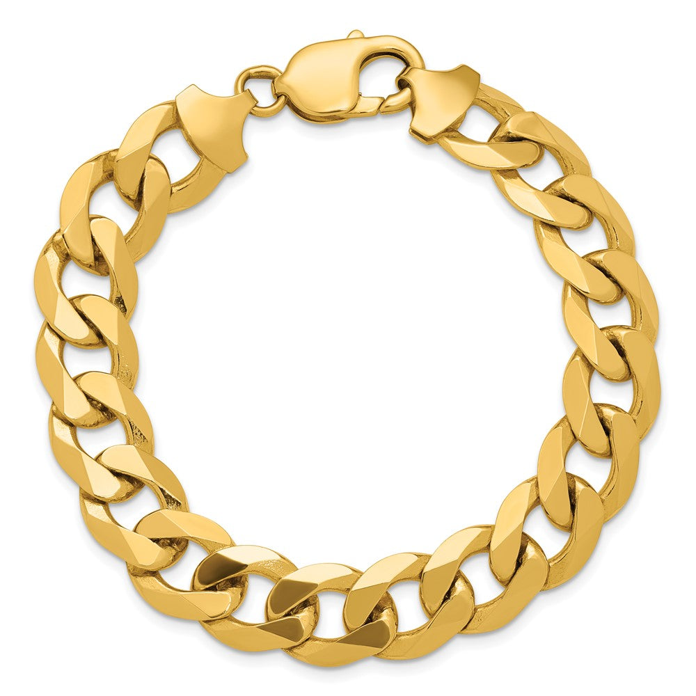 14k 12.0mm Flat Beveled Curb Chain