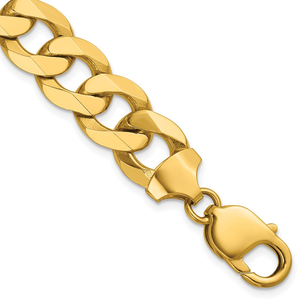 14k 12.0mm Flat Beveled Curb Chain