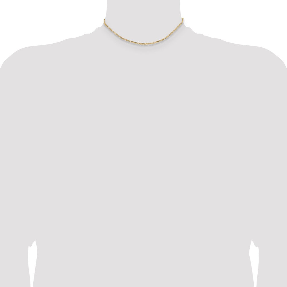 14K 1.8mm Flat Figaro with Lobster Clasp Chain