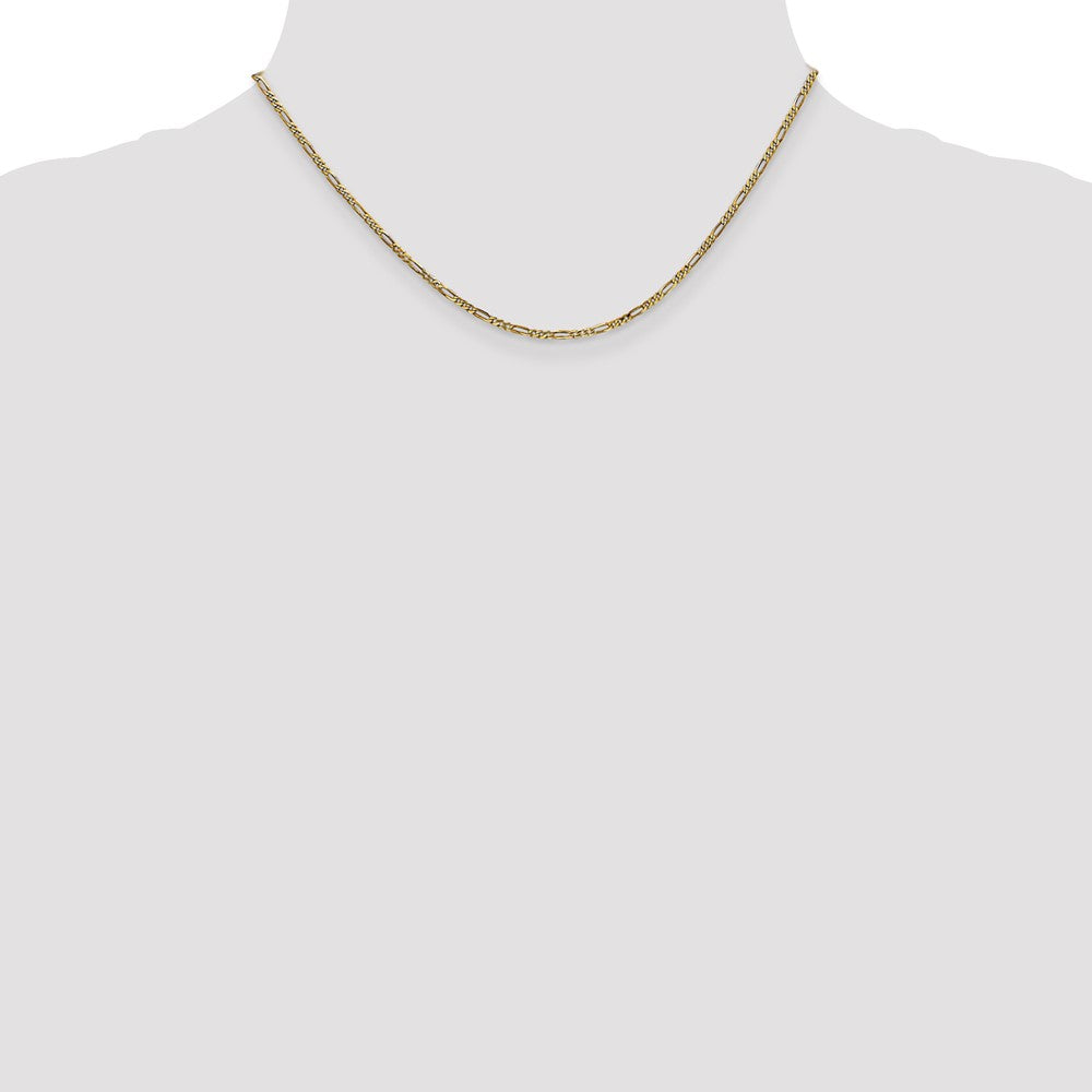 14K 1.8mm Flat Figaro with Lobster Clasp Chain