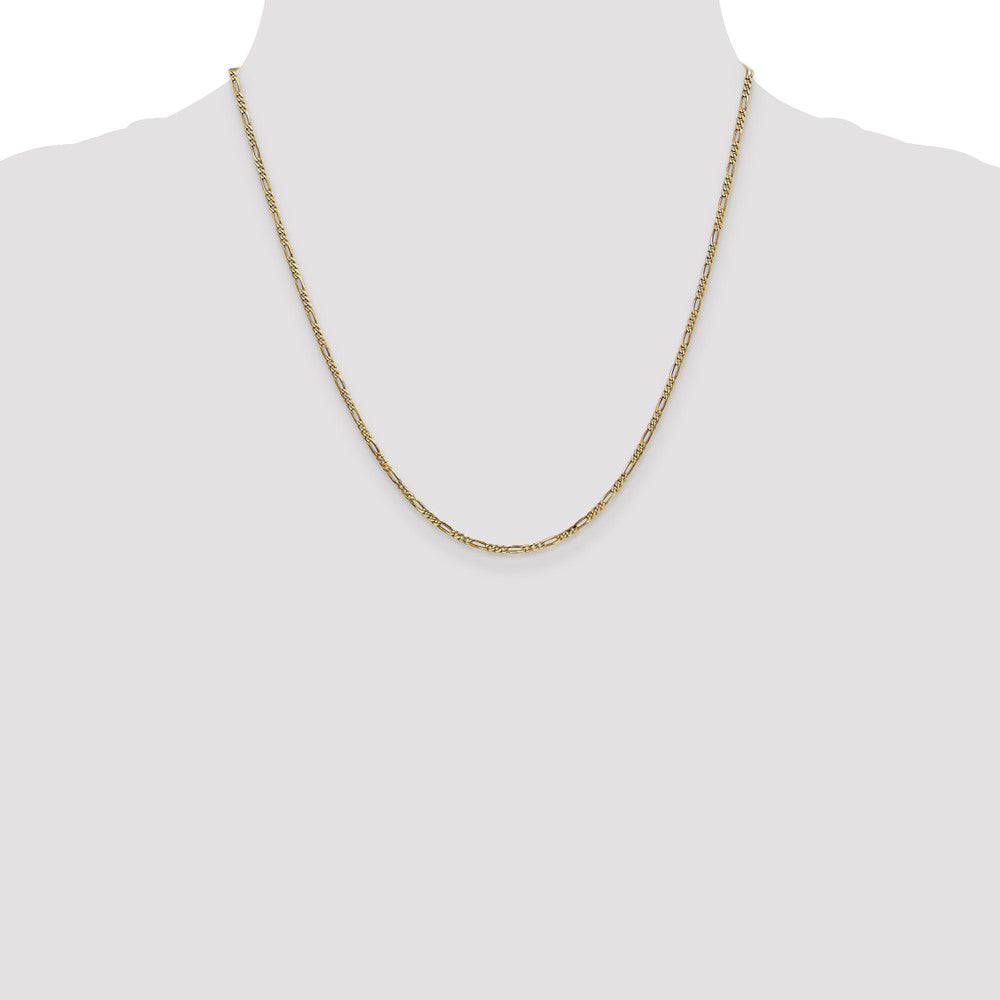14K 1.8mm Flat Figaro with Lobster Clasp Chain