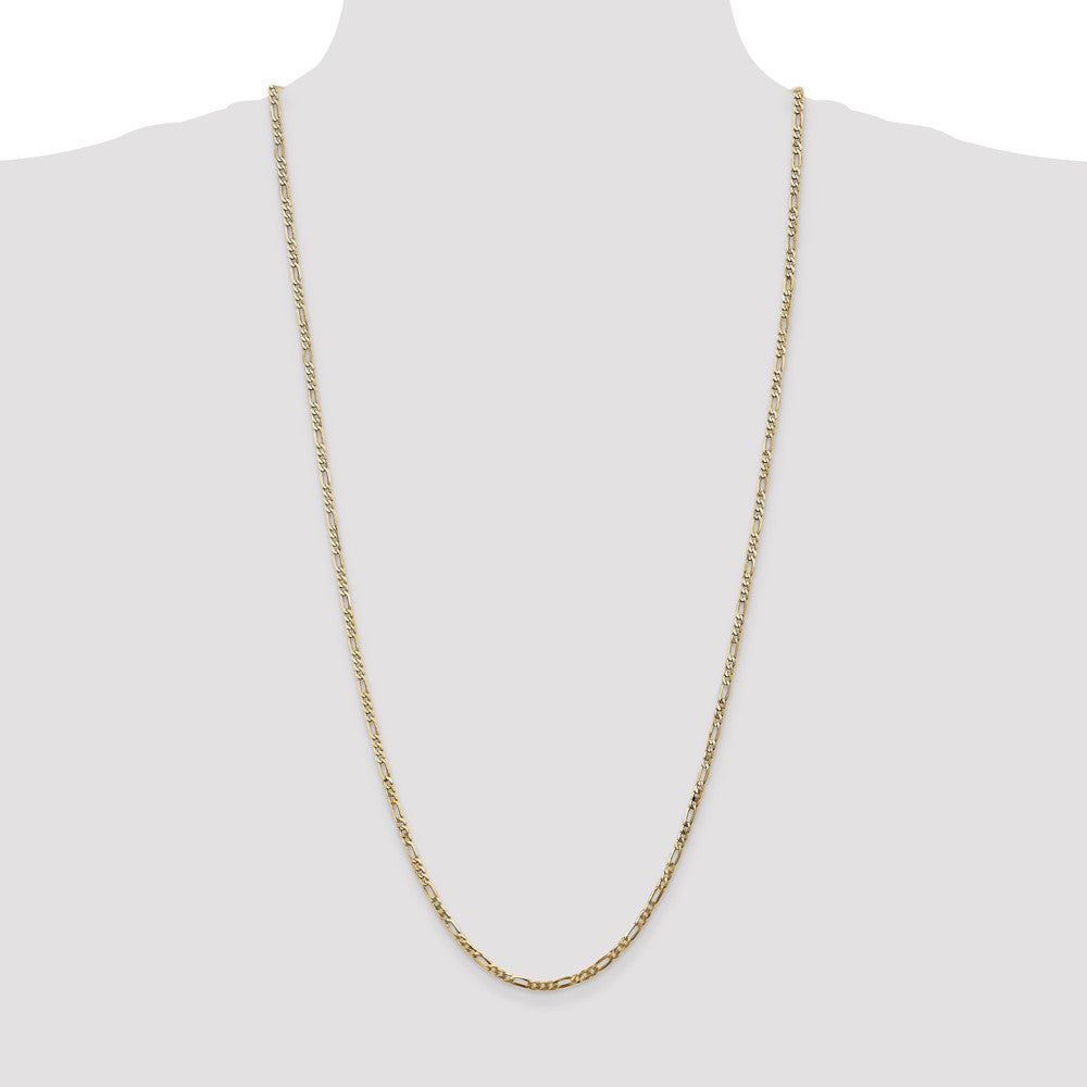 14K 2.75mm Flat Figaro with Lobster Clasp Chain