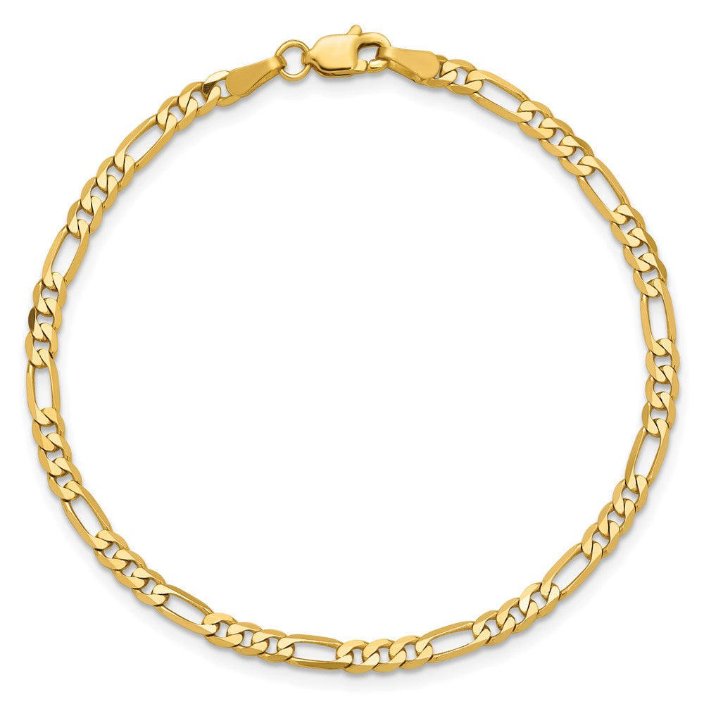 14k 3mm Flat Figaro Chain