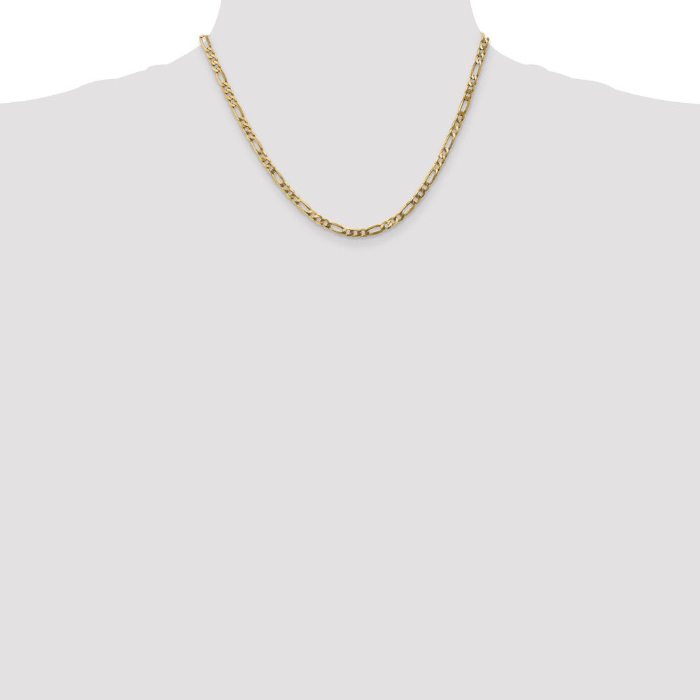 14K 4mm Flat Figaro with Lobster Clasp Chain